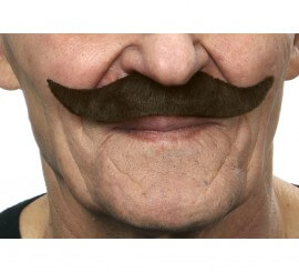 Moustache anglaise brune