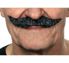 Gray Black English Mustache