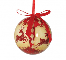 Bolha de 6 bolas decorativas de cervos ou renas 75 mm