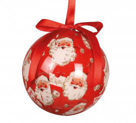 Bolha de 6 bolas vermelhas de decoração de Papai Noel 60 mm
