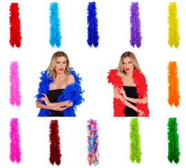 1.80m and 80g Feather Boa in various colors