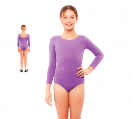 Purple long-sleeved bodysuit or jersey for girls