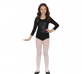 Long-sleeved Metallic Black Bodysuit or Jersey for children