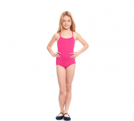 Body o Maillot Punto con tirantes fucsia para niña