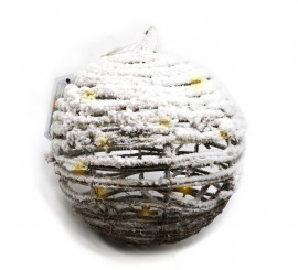 Wicker Ball Light 15 Leds 20 cm