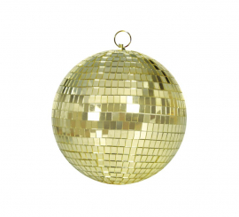 Golden Disco Mirror Ball from the 70s, 20 cm