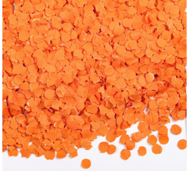 Bolsa 100 g de Confetti Redondo de 1 cm de diámetro Naranja