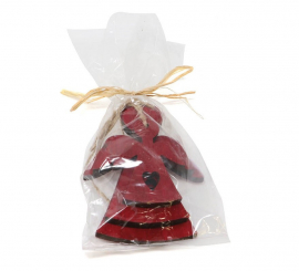 Bag of 3 Assorted Red Wooden Angels