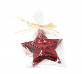 Bag of 3 Assorted Red Wooden Stars