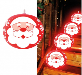 Saco com 5 balões de Papai Noel com luz Saco com 5 balões de Papai Noel com luz