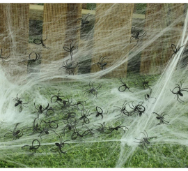 Bag with 25 small spiders to decorate Halloween