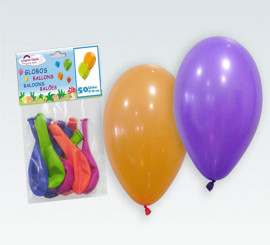 Bolsa de 50 Globos Fashion de colores 28 cm de Látex