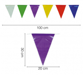 50 m bag of plastic pennants