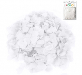 Saco de 15 gramas de confete de corações brancos