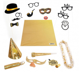 Gold metallic party bag