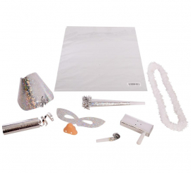 Silver metallic party bag