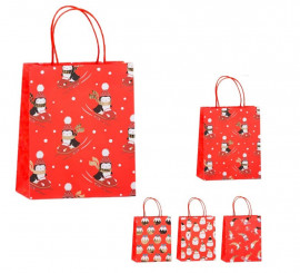 Red kraft Xmas Gift Bag 32X42X11 cm