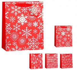Saco de presente de Natal vermelho 18X23X10 cm