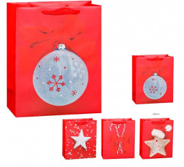 Saco de presente de Natal vermelho 18X23X10 cm