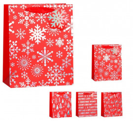 Saco de presente de Natal vermelho 26X32X12,5 cm