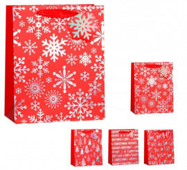 Saco de presente de Natal vermelho 32X42X11,5 cm