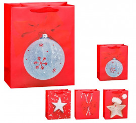 Saco de presente de Natal vermelho 32X42X11,5 cm