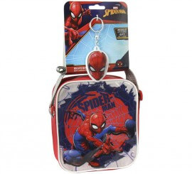 Bolso Bandolera de Spiderman con llavero 16x19x4 cm