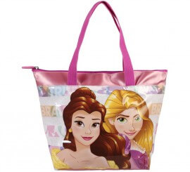 Bolsa de praia Bella e Rapunzel de 27x21x9 cm