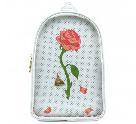 Bolso Mochila La Bella y la Bestia Loungefly Rosa Encantada para Pins