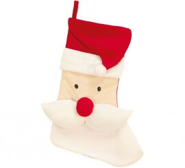 Santa Claus Boot with Mustache 50 cm