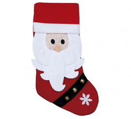 Santa Claus Boot with Jingle Bells 48 cm