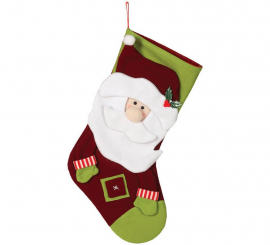 Green and Brown Santa Claus Boot 55 cm