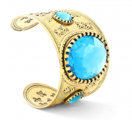 Brazalete Medieval con piedra azul