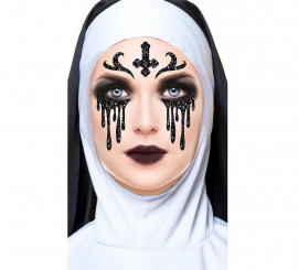 Demonic Nun Facial Glitter 20x20 cm