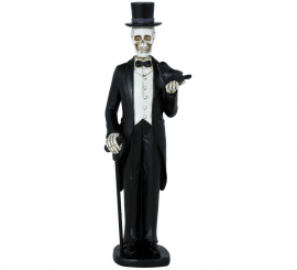 Resin Skeleton Knight 28x8 cm