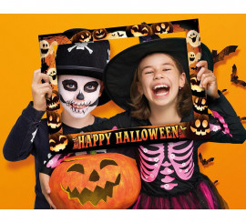 Caja 12 Marco Photocall Halloween negro 80x60 cm