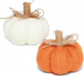 Abóbora decorativa de algodão de 12 cm em várias cores Abóbora decorativa de algodão de 12 cm em várias cores