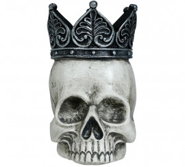 Skull with Crown 14x11 cm