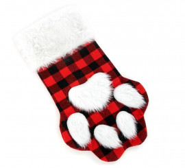 Calcetín de Navidad Cat Paw de 52,5 cm