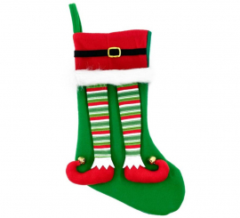 46cm Elf Legs Christmas Stocking