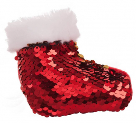 Santa Claus Sock with Sequin 10 cm