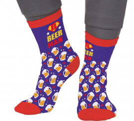 Calcetines azules BeerMan para adultos