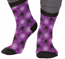 Halloween Spider Socks in sizes 22 to 48