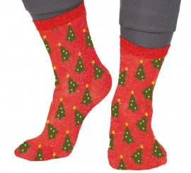 Glitter Christmas Tree Socks in sizes 22 to 41