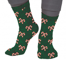 Glitter Cane Christmas Socks in sizes 22 to 41