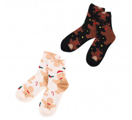 Chaussettes de Noël Cookie et Renne en modèles adultes assortis