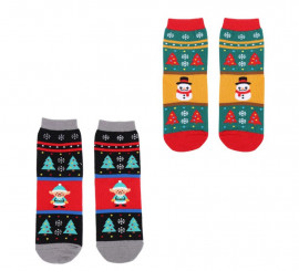 Christmas Socks Snowman and Elf Size 28-35 in assorted children's models