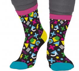 Calcetines negros Años 80 para adultos