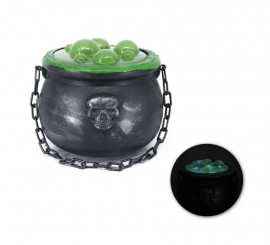 Decorative witch cauldron with light and sound 16x20 cm Decorative witch cauldron with light and sound 16x20 cm