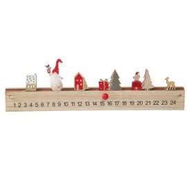 Kalender Weihnachtsmann 40 cm Holz